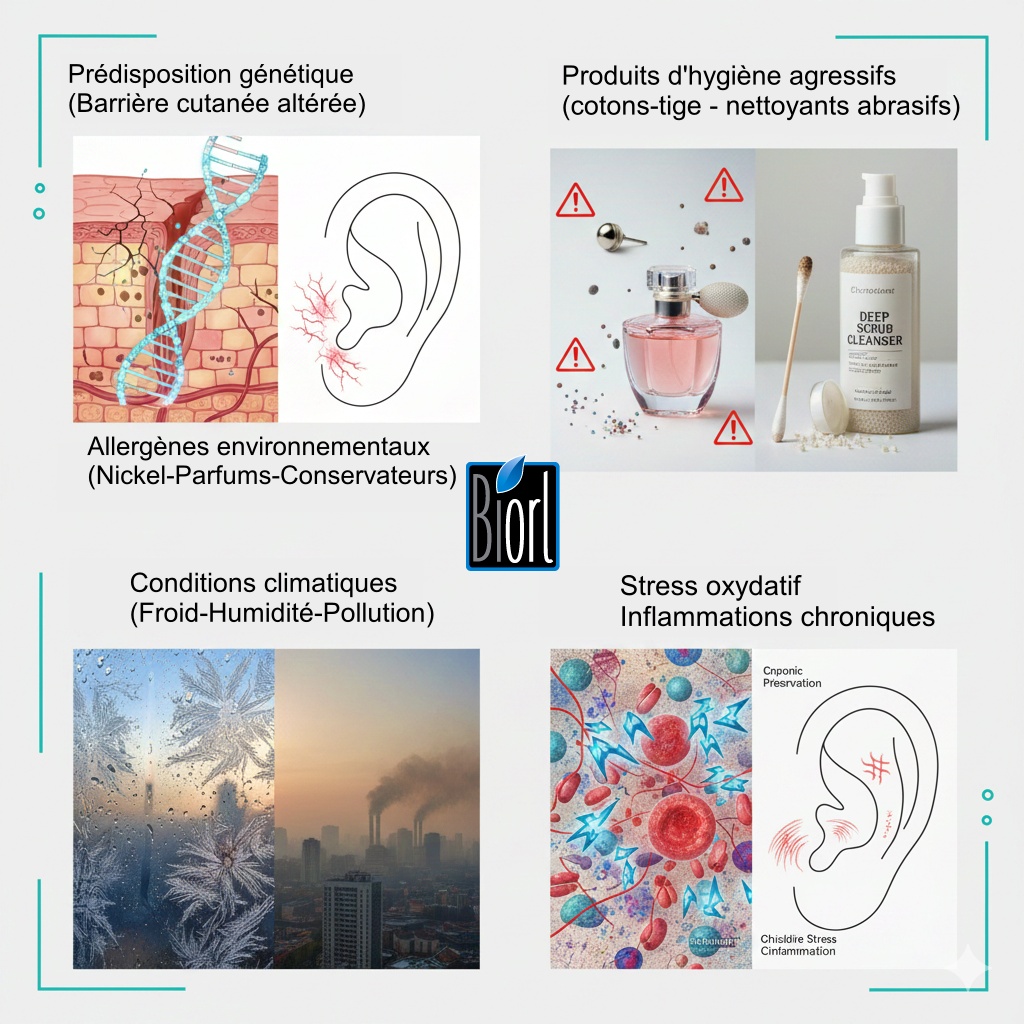 causes eczéma oreille